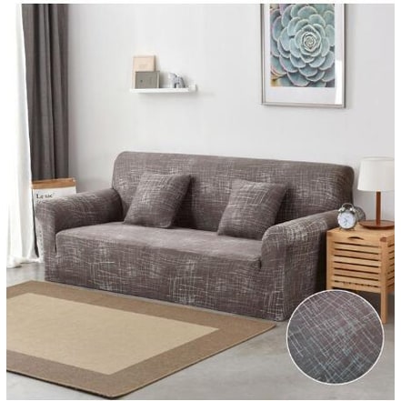 Stretch Sofa Cover with Elastic Slipcover and Matching Pillowcases for Pet Protection Protector - Image 16