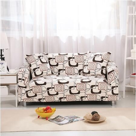 Stretch Sofa Cover with Elastic Slipcover and Matching Pillowcases for Pet Protection Protector - Image 17