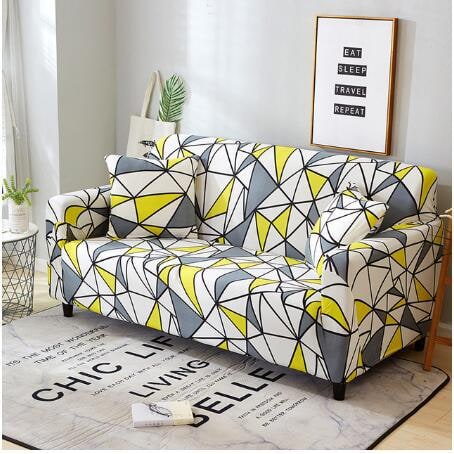 Stretch Sofa Cover with Elastic Slipcover and Matching Pillowcases for Pet Protection Protector - Image 20