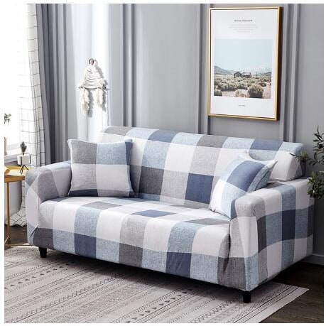 Stretch Sofa Cover with Elastic Slipcover and Matching Pillowcases for Pet Protection Protector - Image 21
