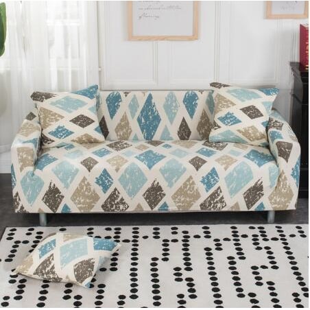 Stretch Sofa Cover with Elastic Slipcover and Matching Pillowcases for Pet Protection Protector - Image 26