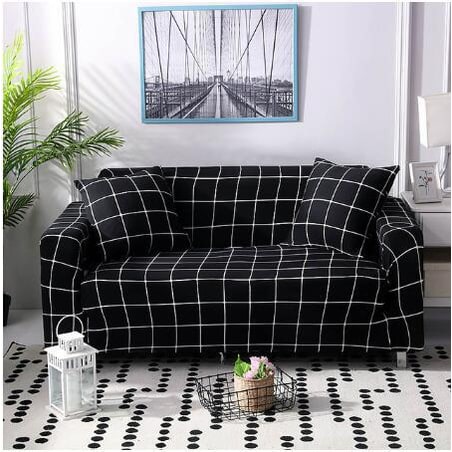 Stretch Sofa Cover with Elastic Slipcover and Matching Pillowcases for Pet Protection Protector - Image 9