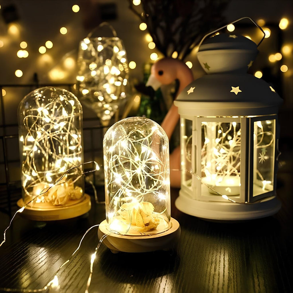 String Lights Fairy with Flexible Copper Wire Micro LED Beads Battery Powered Outdoor Christmas - Image 7