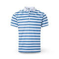 Striped Polo Shirt Mens Short Sleeve Casual Button Up Collar Regular Fit - Image 2