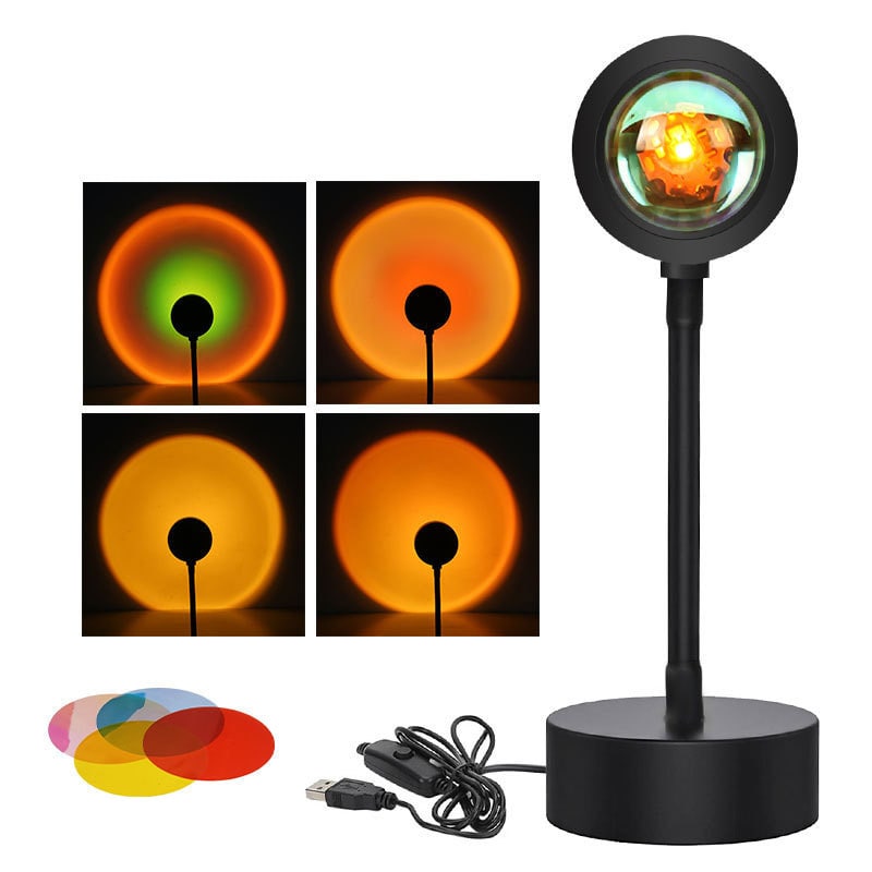 Sunset Lamp Projector LED Night Light with Adjustable Stand for Bedroom Star - Image 10