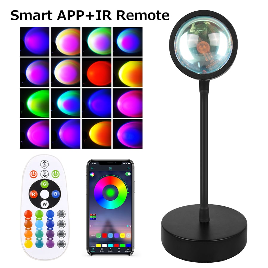 Sunset Lamp Projector LED Night Light with Adjustable Stand for Bedroom Star - Image 12