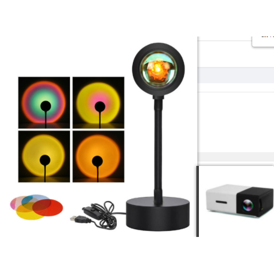 Sunset Lamp Projector LED Night Light with Adjustable Stand for Bedroom Star - Image 13