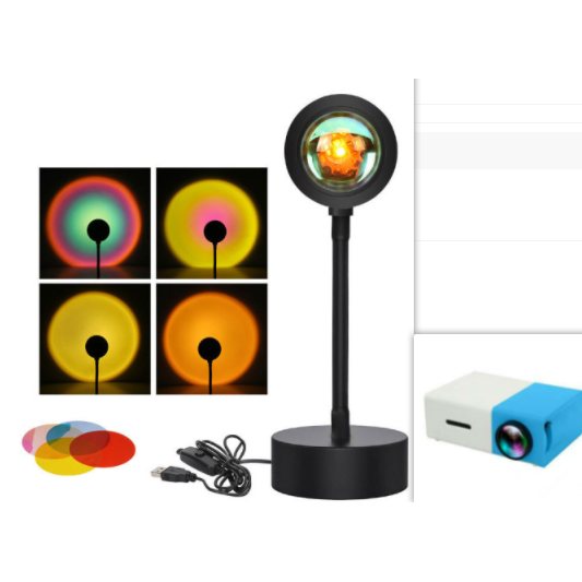 Sunset Lamp Projector LED Night Light with Adjustable Stand for Bedroom Star - Image 16