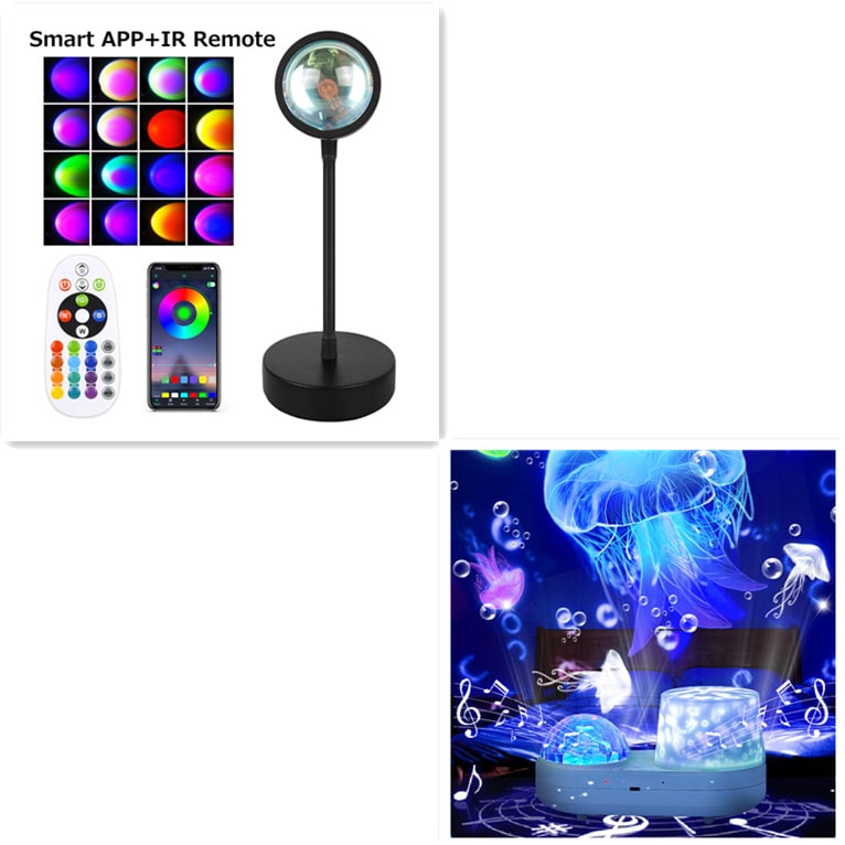 Sunset Lamp Projector LED Night Light with Adjustable Stand for Bedroom Star - Image 5