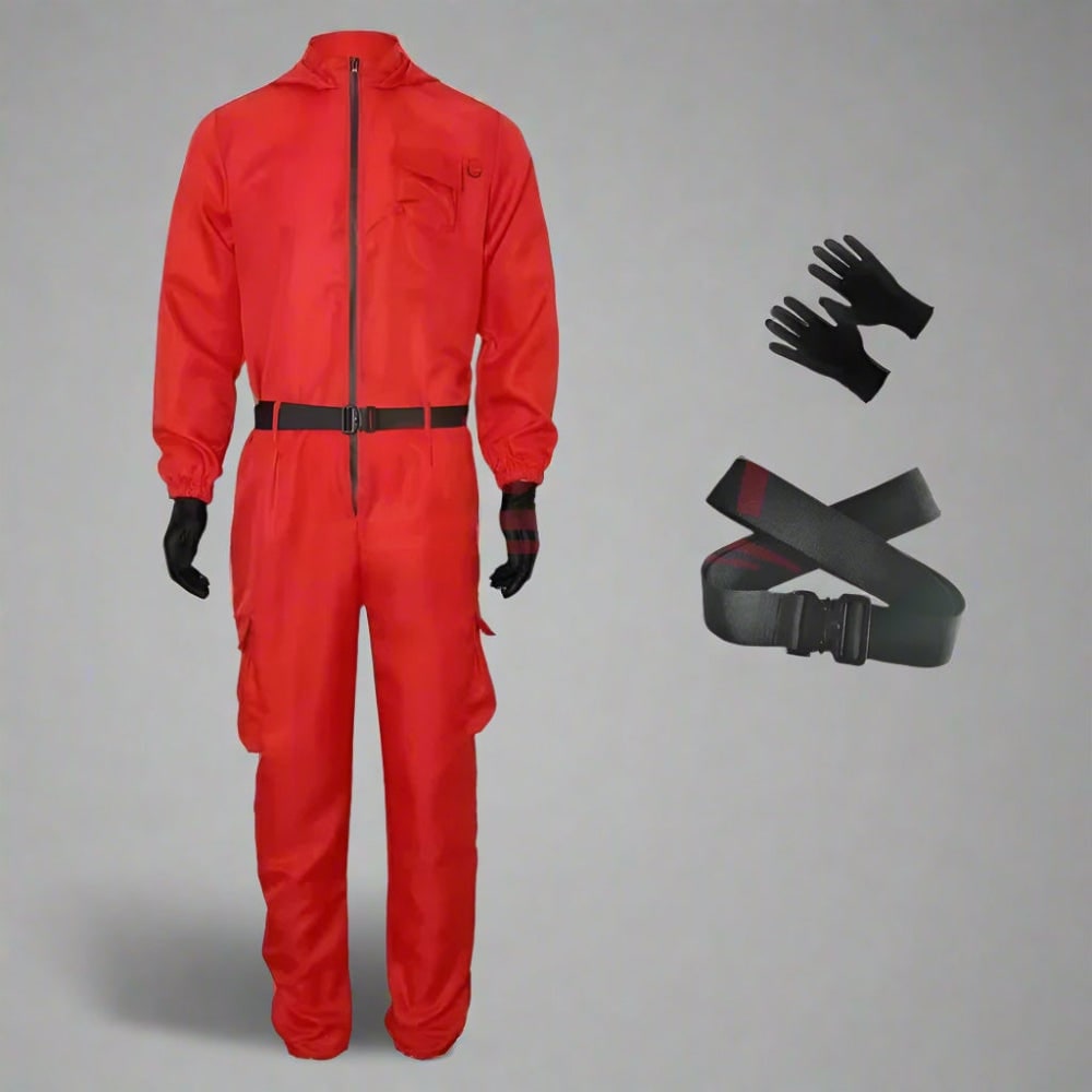 survival game Guard Costume Jumpsuit with Mask and Belt - Image 2