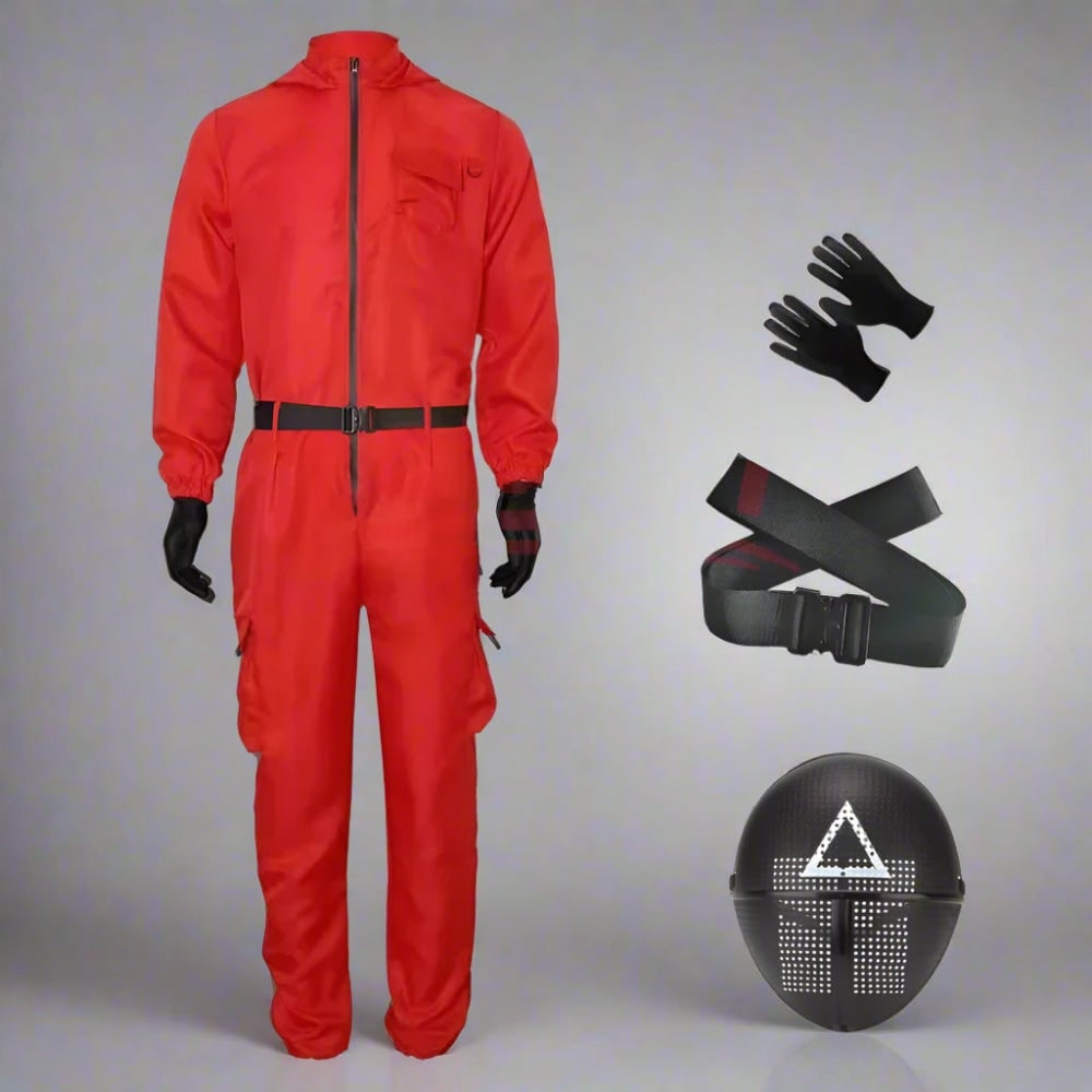 survival game Guard Costume Jumpsuit with Mask and Belt - Image 4
