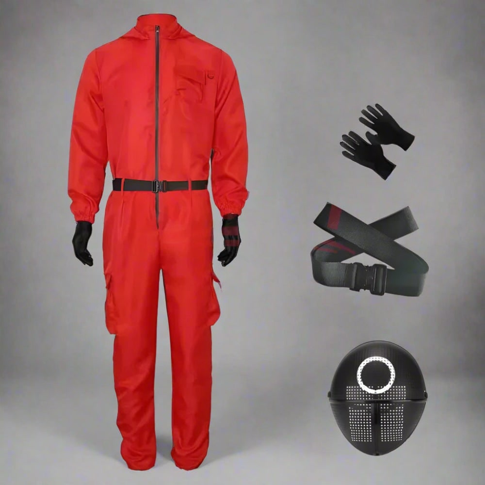survival game Guard Costume Jumpsuit with Mask and Belt - Image 5