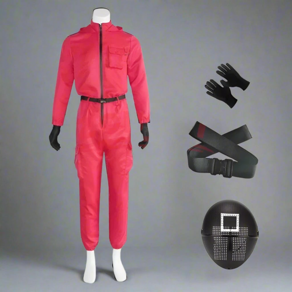 survival game Guard Costume Jumpsuit with Mask and Belt - Image 7