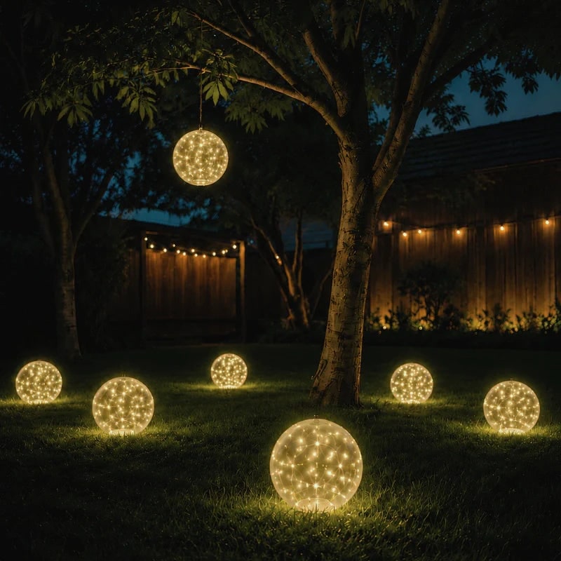 Swimming Pool Lights LED Floating Inflatable Solar with Fairy and Hand Pump - Image 5