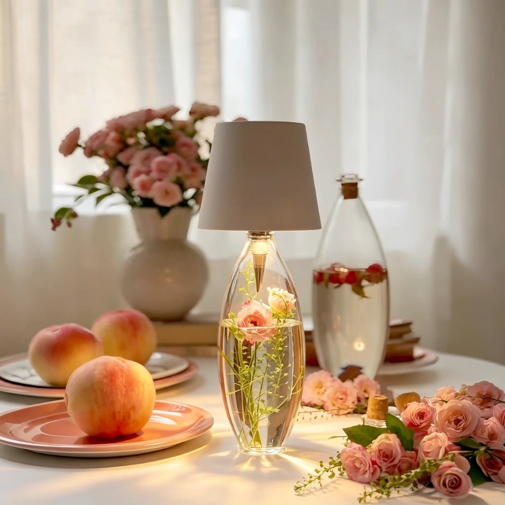 Table Lamp Cordless Bottle Rechargeable LED Metal Portable Design - Image 11