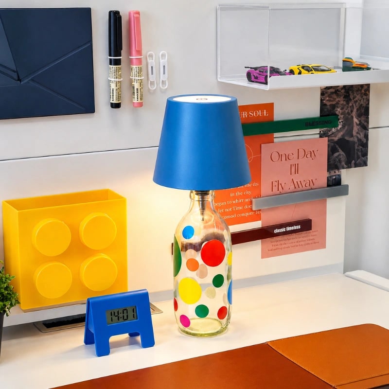 Table Lamp Cordless Bottle Rechargeable LED Metal Portable Design - Image 14