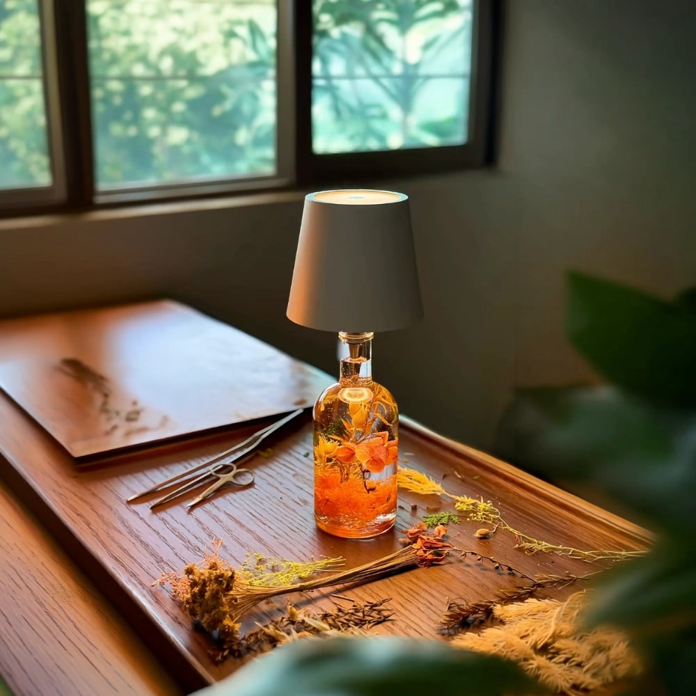 Table Lamp Cordless Bottle Rechargeable LED Metal Portable Design - Image 16