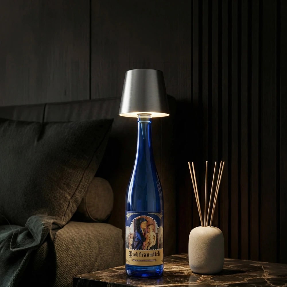 Table Lamp Cordless Bottle Rechargeable LED Metal Portable Design - Image 17