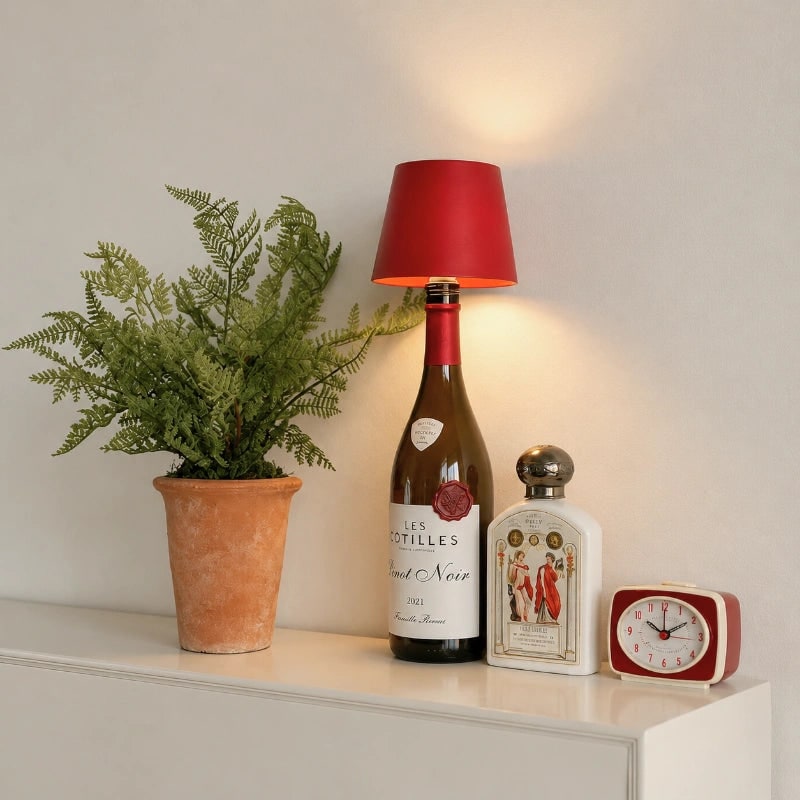 Table Lamp Cordless Bottle Rechargeable LED Metal Portable Design - Image 6