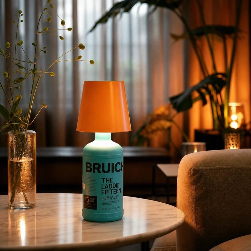 Table Lamp Cordless Bottle Rechargeable LED Metal Portable Design - Image 9