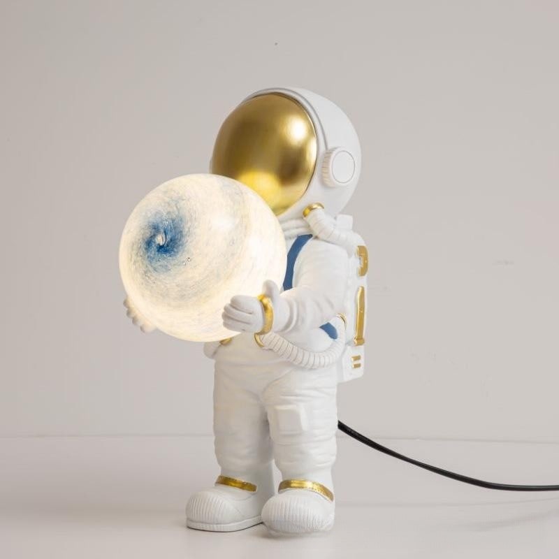 Table Lamp Mid Century Modern Touch Astronaut with Glowing Sphere for Bedroom Bedside Set Of 2 - Image 12