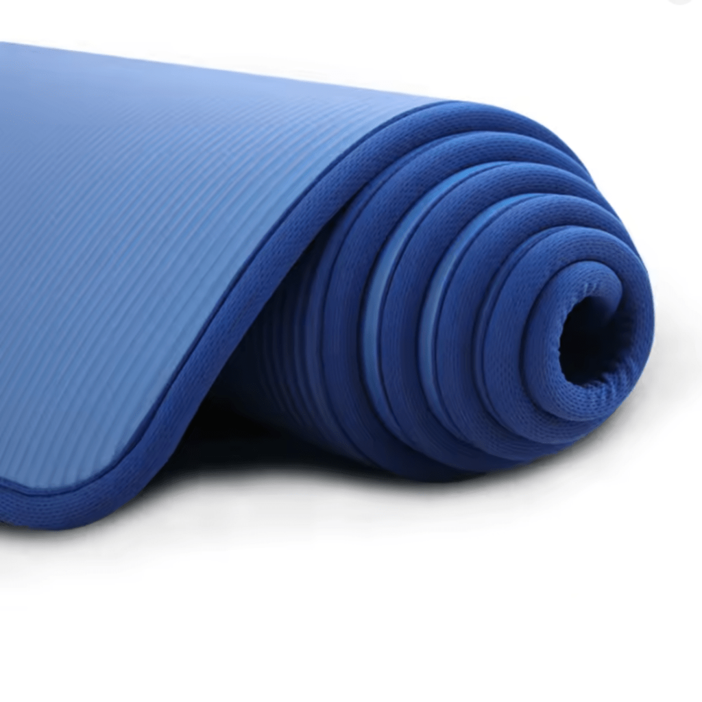 Thick Yoga Mat Exercise Non Slip Cushioned Foam Ribbed Border 10mm With Carrying Bag - Image 10