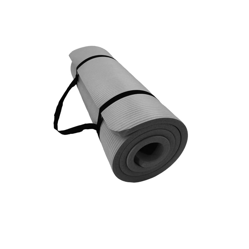 Thick Yoga Mat Exercise Non Slip Foam Portable Carrying Strap Ribbed - Image 10