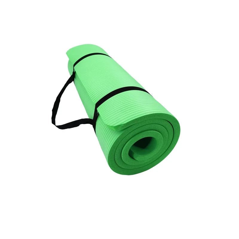 Thick Yoga Mat Exercise Non Slip Foam Portable Carrying Strap Ribbed - Image 6