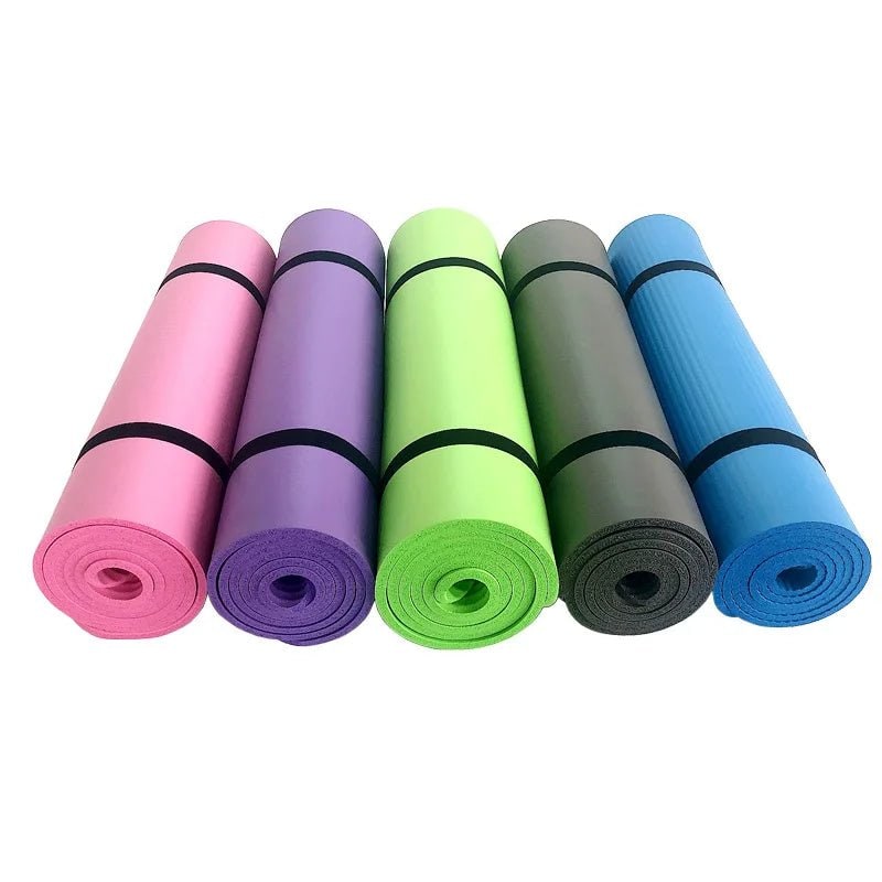Thick Yoga Mat Exercise Non Slip Foam Portable Carrying Strap Ribbed - Image 7