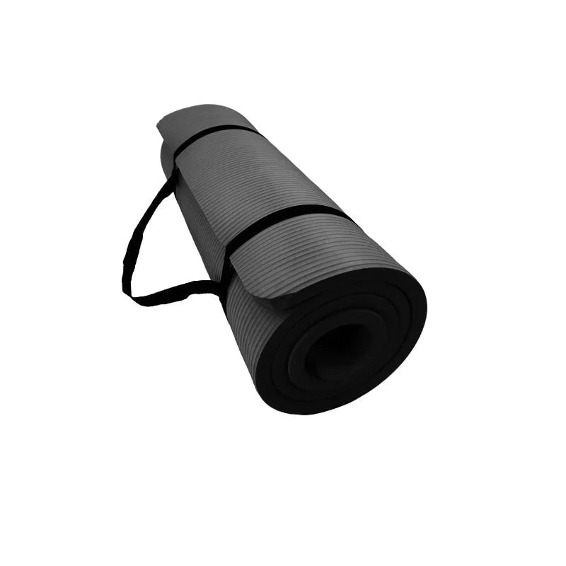 Thick Yoga Mat Exercise Non Slip Foam Portable Carrying Strap Ribbed - Image 8