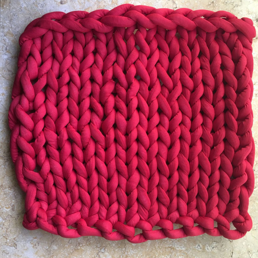 Throw Blanket Weighted Chunky Knit with Hand-Woven Texture and Braided Edges Woven - Image 9
