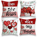 Throw Pillow Covers Decorative Cushion Valentine 4 Pack Square - Image 1