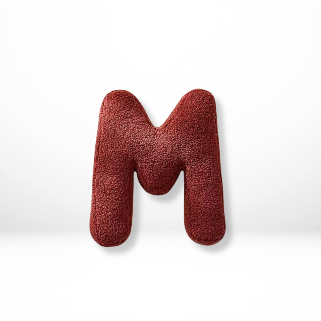 Throw Pillow Letter Alphabet Sherpa Plush Stuffed Cushion Personalized - Image 14