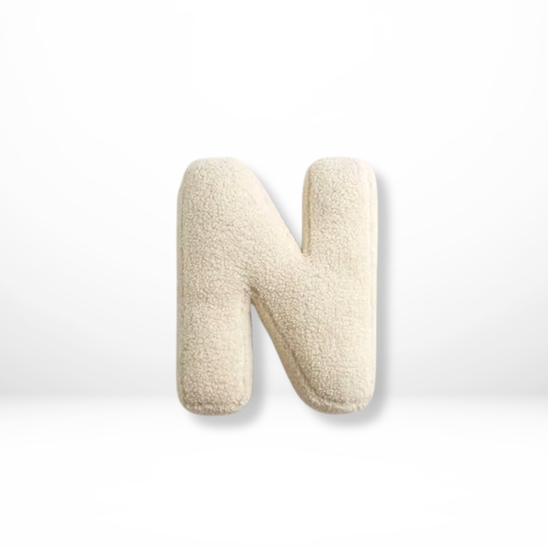 Throw Pillow Letter Alphabet Sherpa Plush Stuffed Cushion Personalized - Image 15