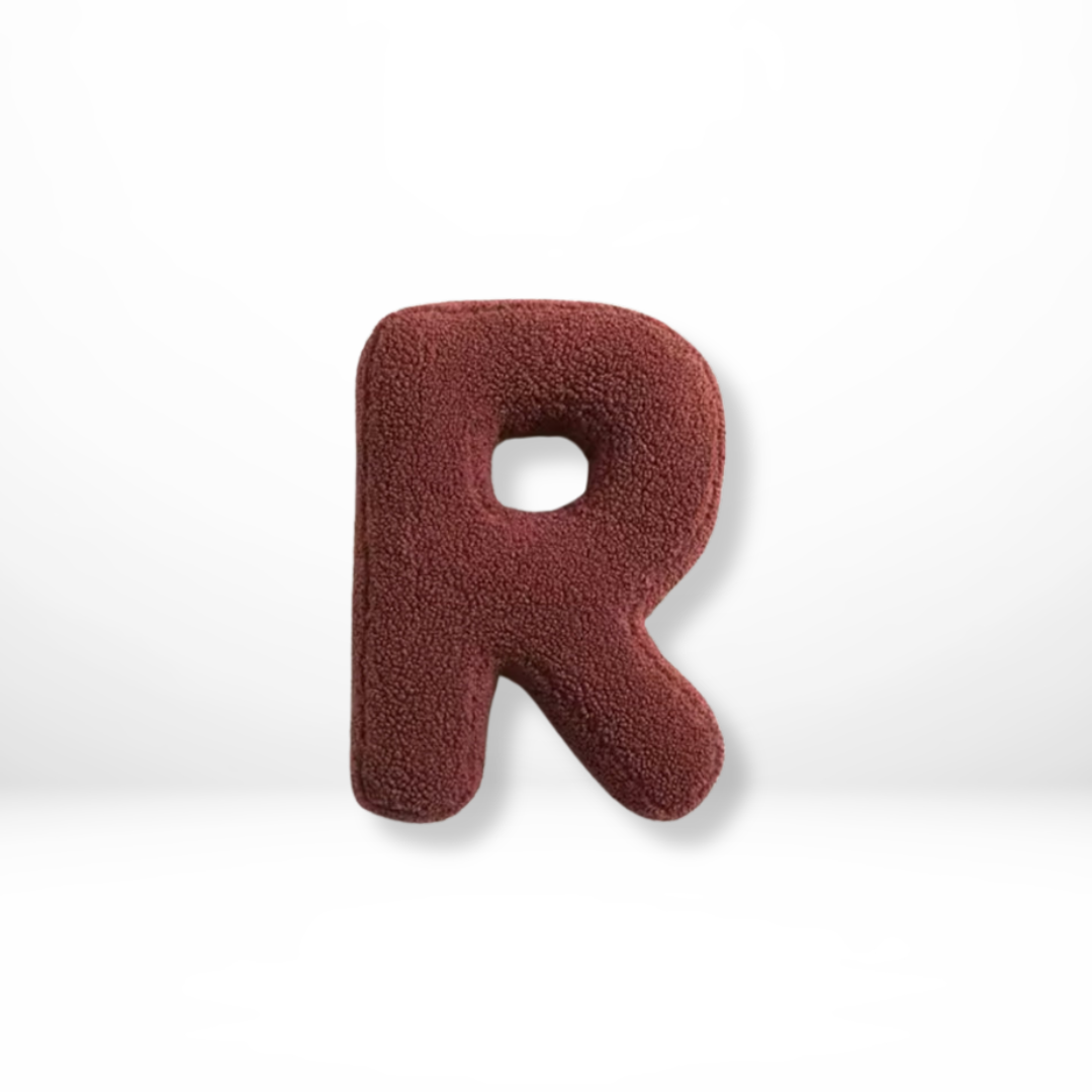 Throw Pillow Letter Alphabet Sherpa Plush Stuffed Cushion Personalized - Image 19