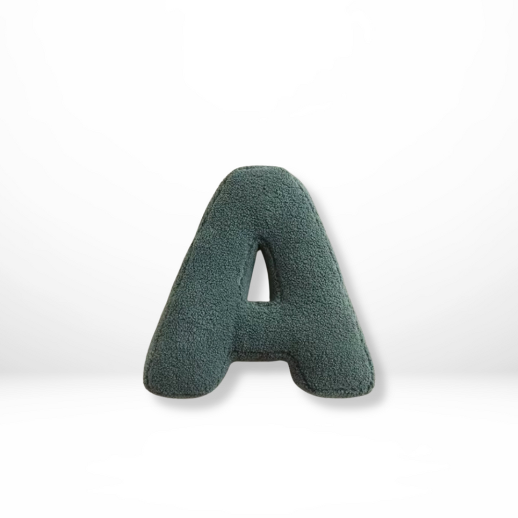 Throw Pillow Letter Alphabet Sherpa Plush Stuffed Cushion Personalized - Image 2