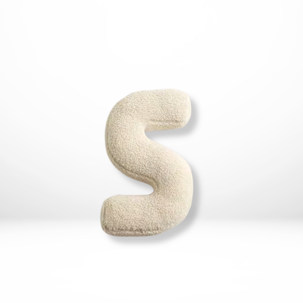 Throw Pillow Letter Alphabet Sherpa Plush Stuffed Cushion Personalized - Image 20