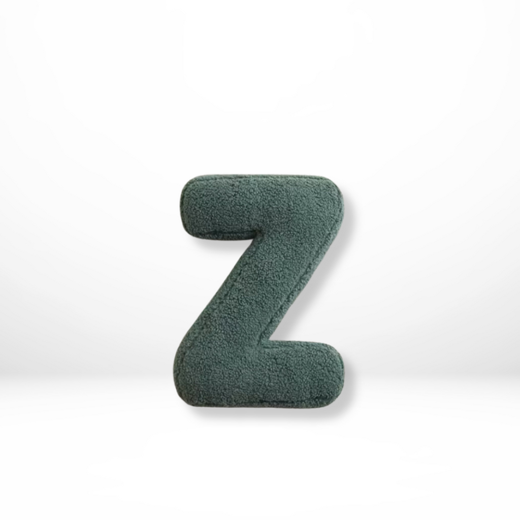 Throw Pillow Letter Alphabet Sherpa Plush Stuffed Cushion Personalized - Image 27