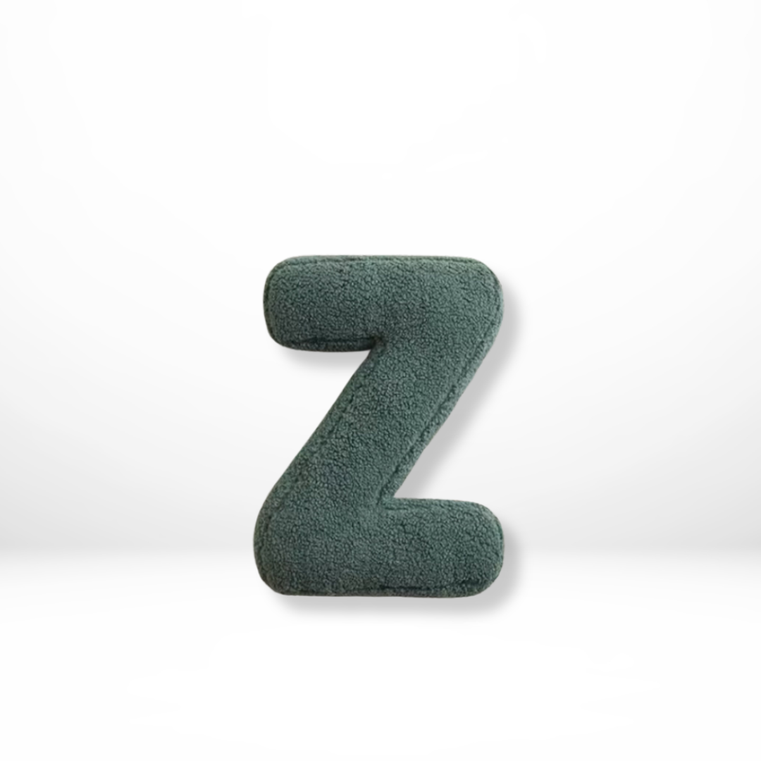 Throw Pillow Letter Alphabet Sherpa Plush Stuffed Cushion Personalized - Image 27