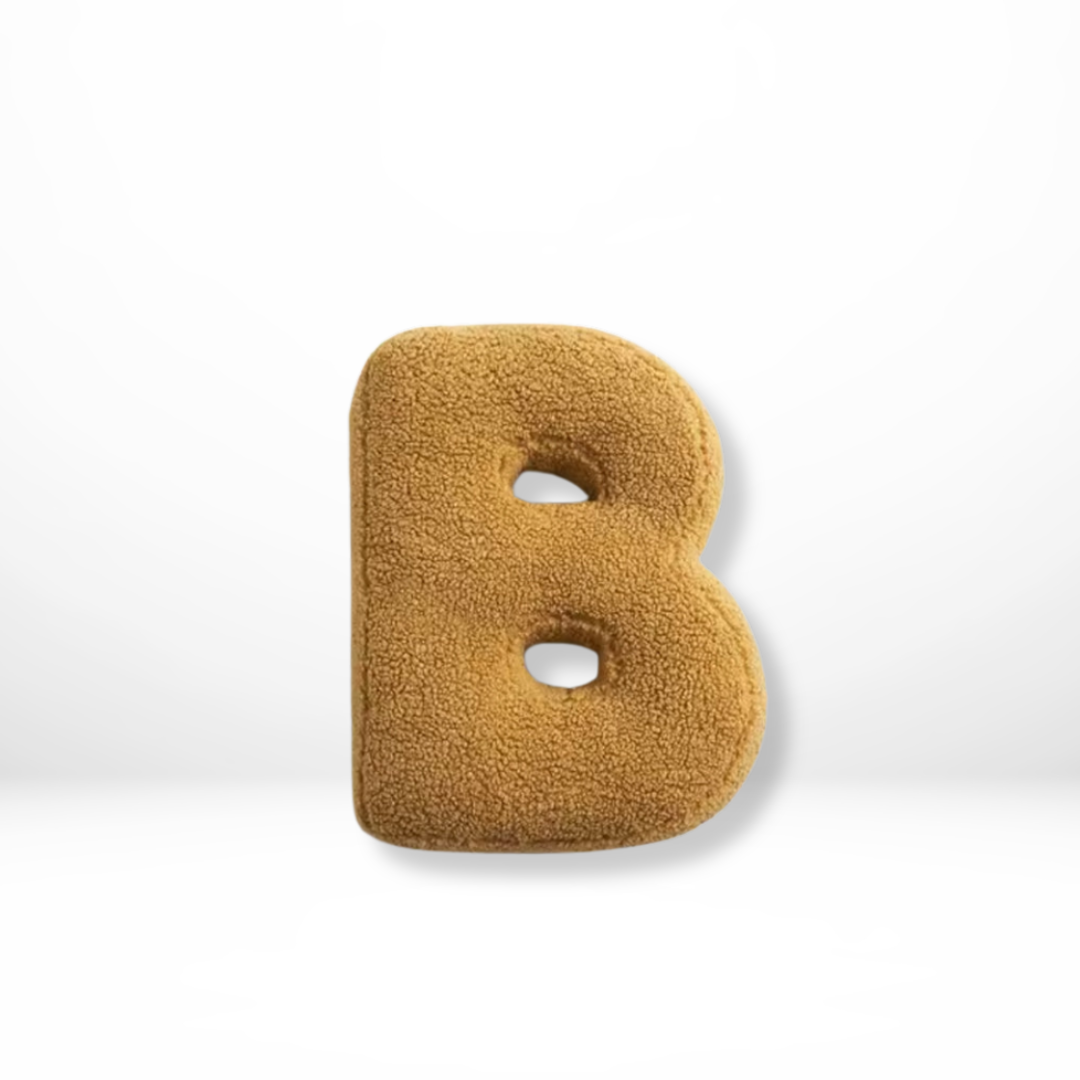 Throw Pillow Letter Alphabet Sherpa Plush Stuffed Cushion Personalized - Image 3