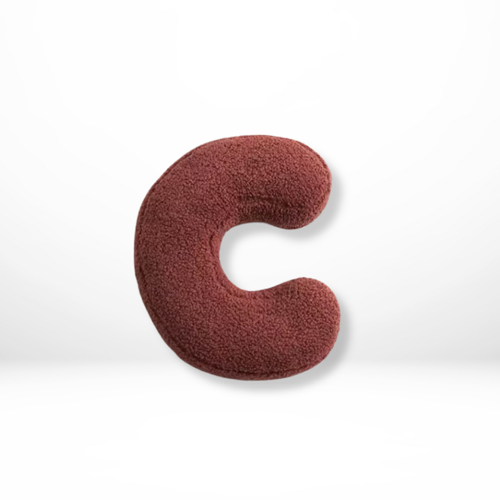 Throw Pillow Letter Alphabet Sherpa Plush Stuffed Cushion Personalized - Image 4