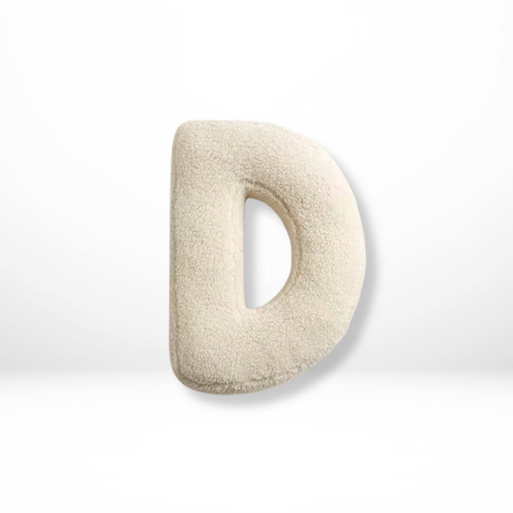 Throw Pillow Letter Alphabet Sherpa Plush Stuffed Cushion Personalized - Image 5