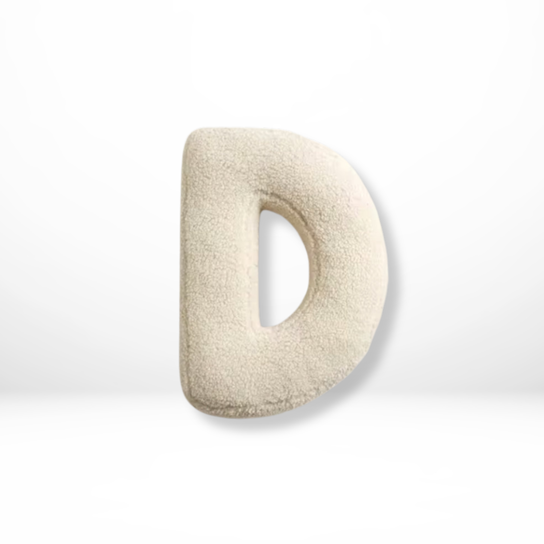 Throw Pillow Letter Alphabet Sherpa Plush Stuffed Cushion Personalized - Image 5