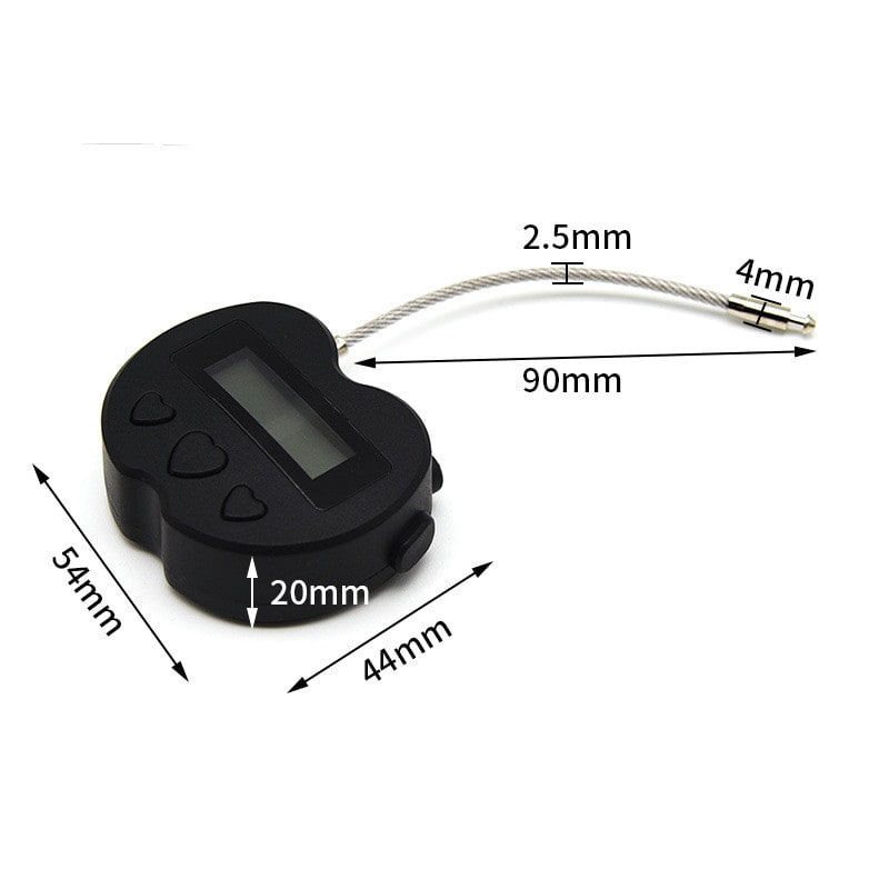 Timer Lock Padlock with Cable Shackle and Digital Countdown Display Lockable - Image 1