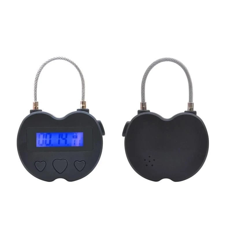 Timer Lock Padlock with Cable Shackle and Digital Countdown Display Lockable - Image 2