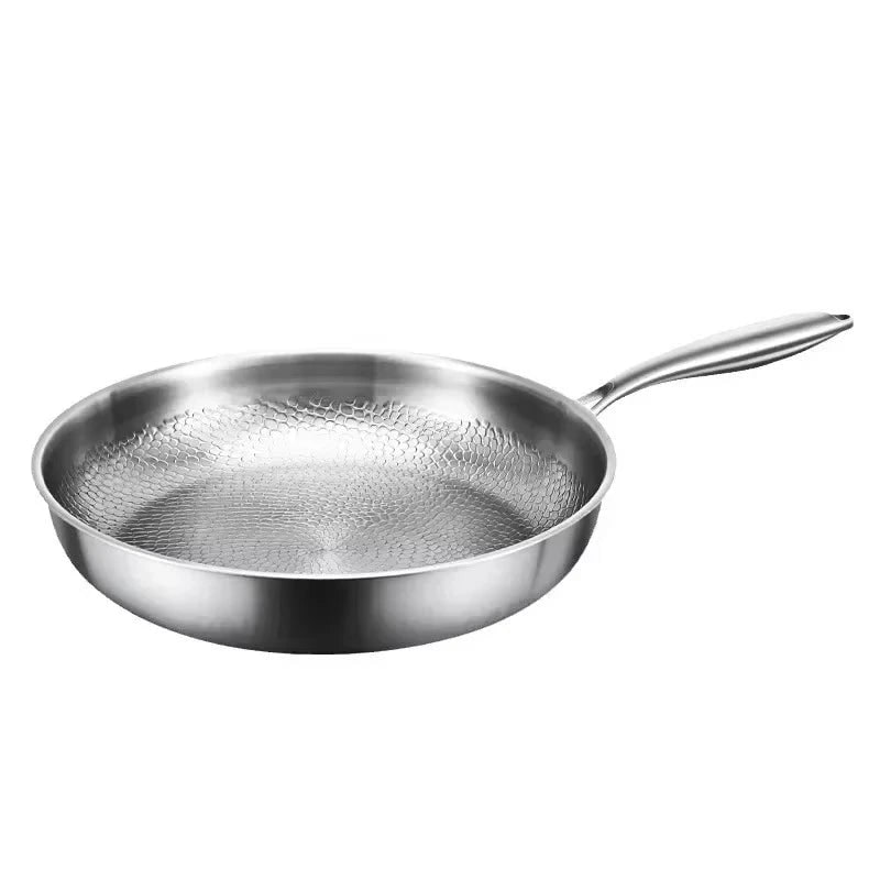 Titanium Non Stick Frying Pan Hammered Stainless Steel Induction Compatible Skillet - Image 9