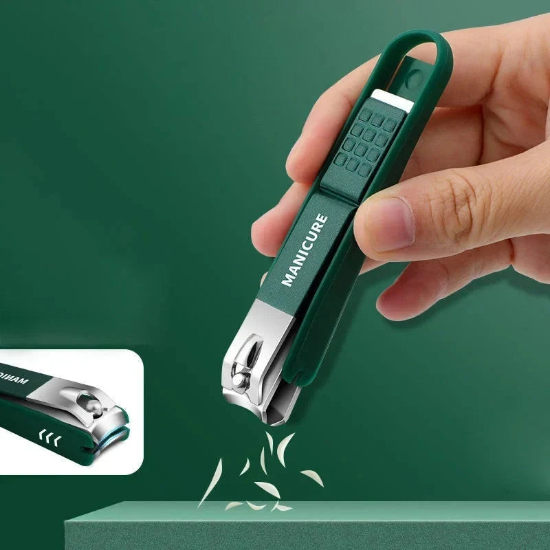 Toe Nail Clipper Set with Fingernail Stainless Steel Professional Kit Metal File and Storage Case - Image 2