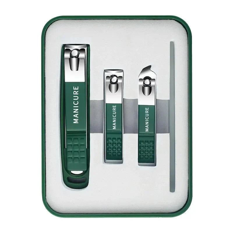 Toe Nail Clipper Set with Fingernail Stainless Steel Professional Kit Metal File and Storage Case - Image 8