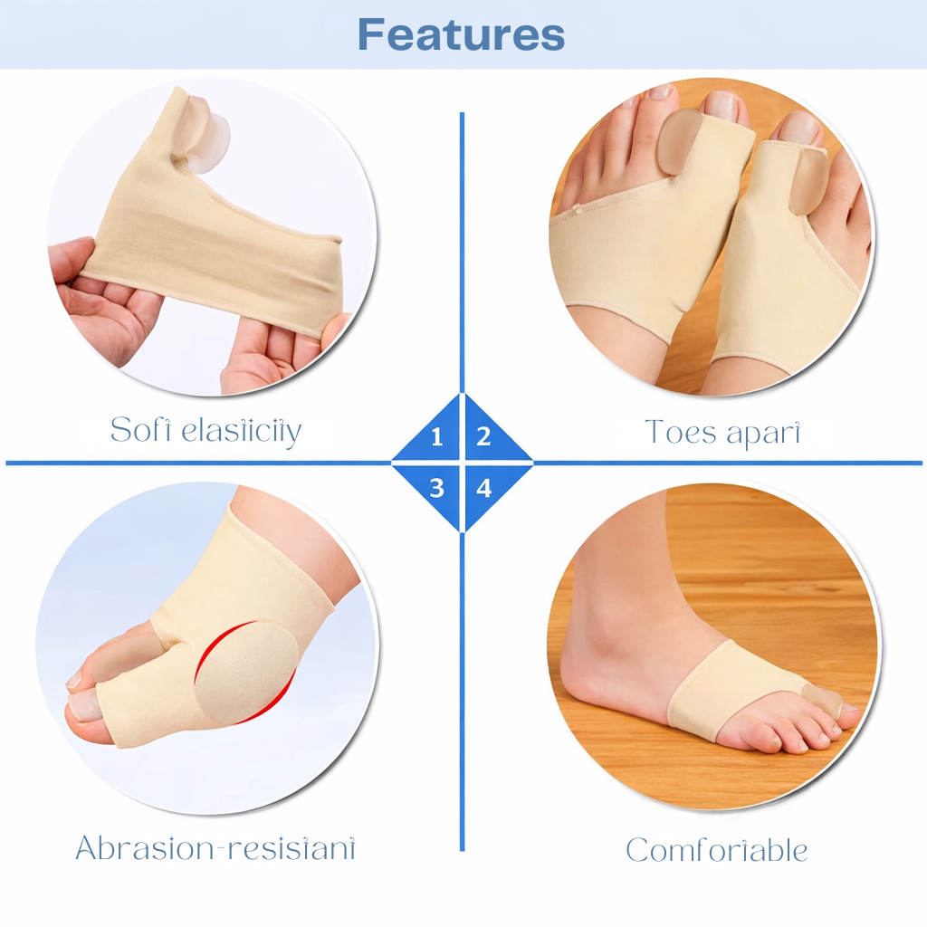 Toe Separators for Bunions with Gel Cushion Pad and Elastic Sleeve - Image 3