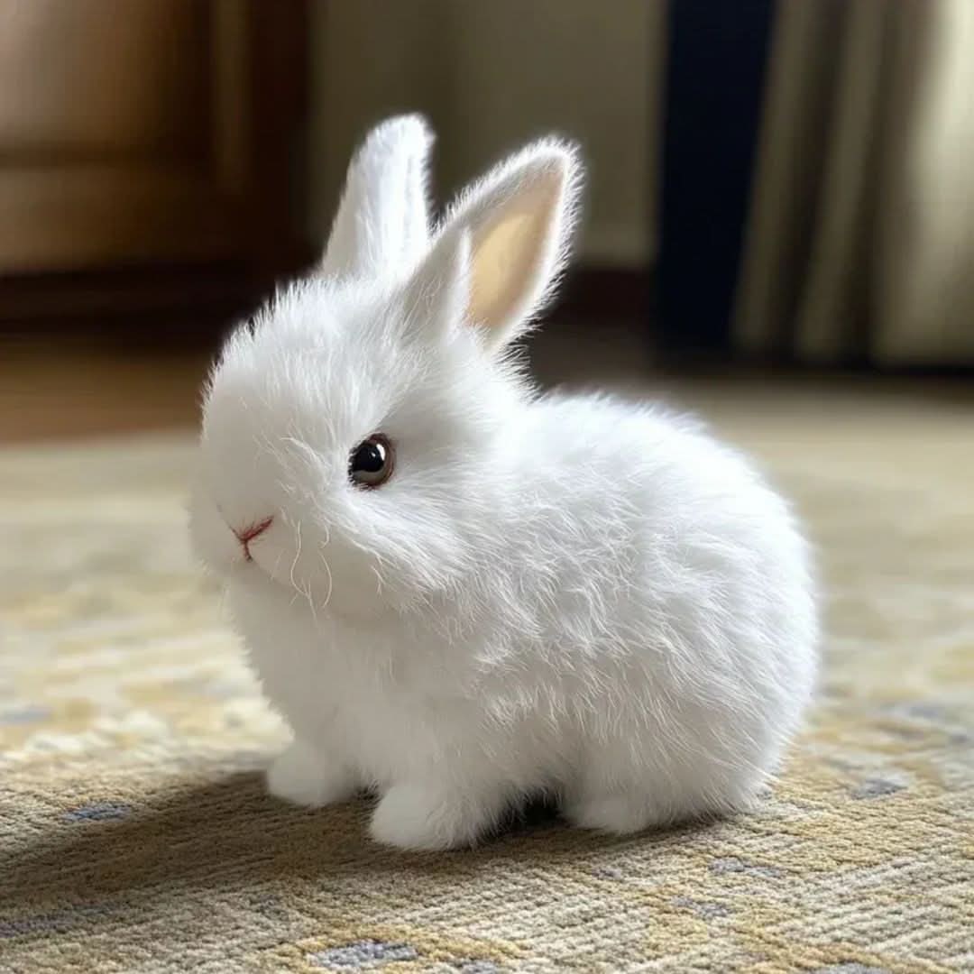 Toy Bunny Plush Interactive Soft Faux Fur Gift - Image 3